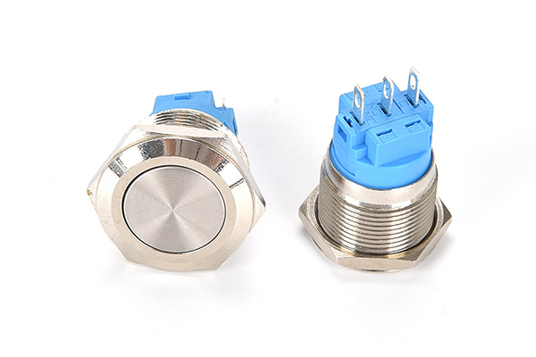 {22mm 短款金屬按鈕開關 width=